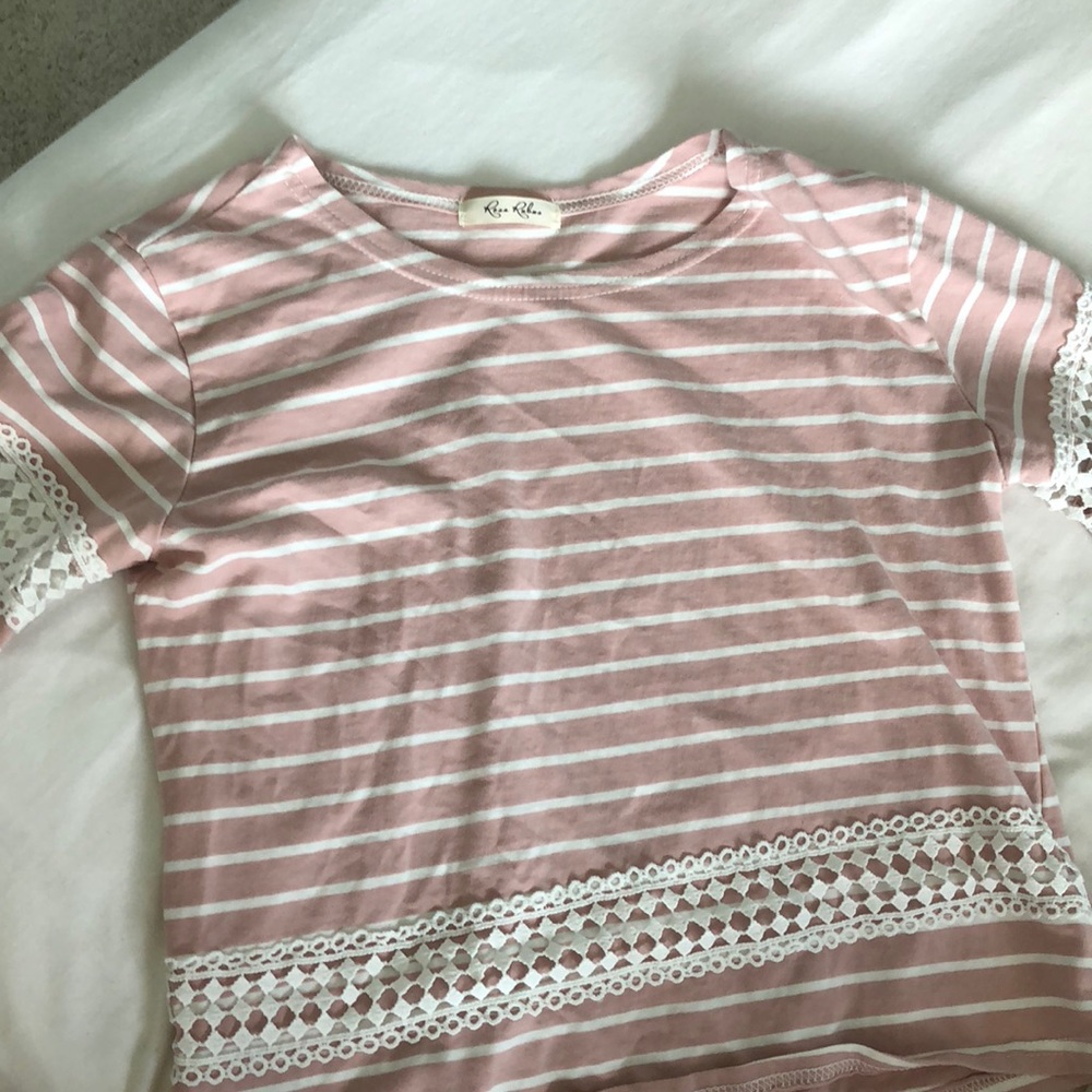 Striped crochet shirt